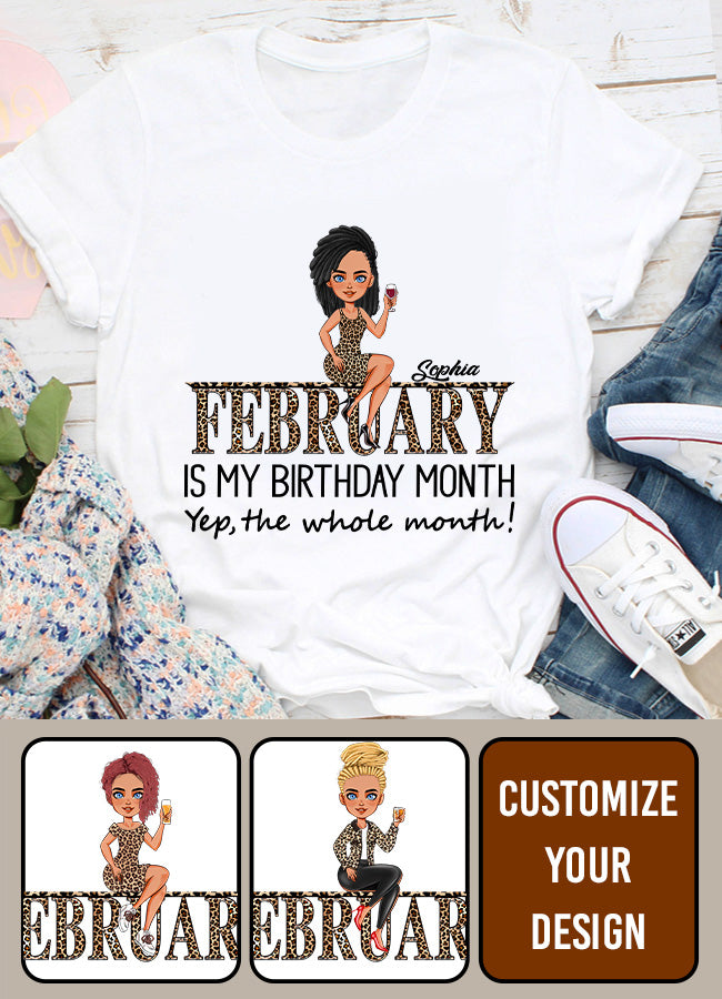 February Birthday Shirt, Custom Birthday Shirt, Queens was Born In February, February Birthday Shirts For Woman, February Birthday Gifts