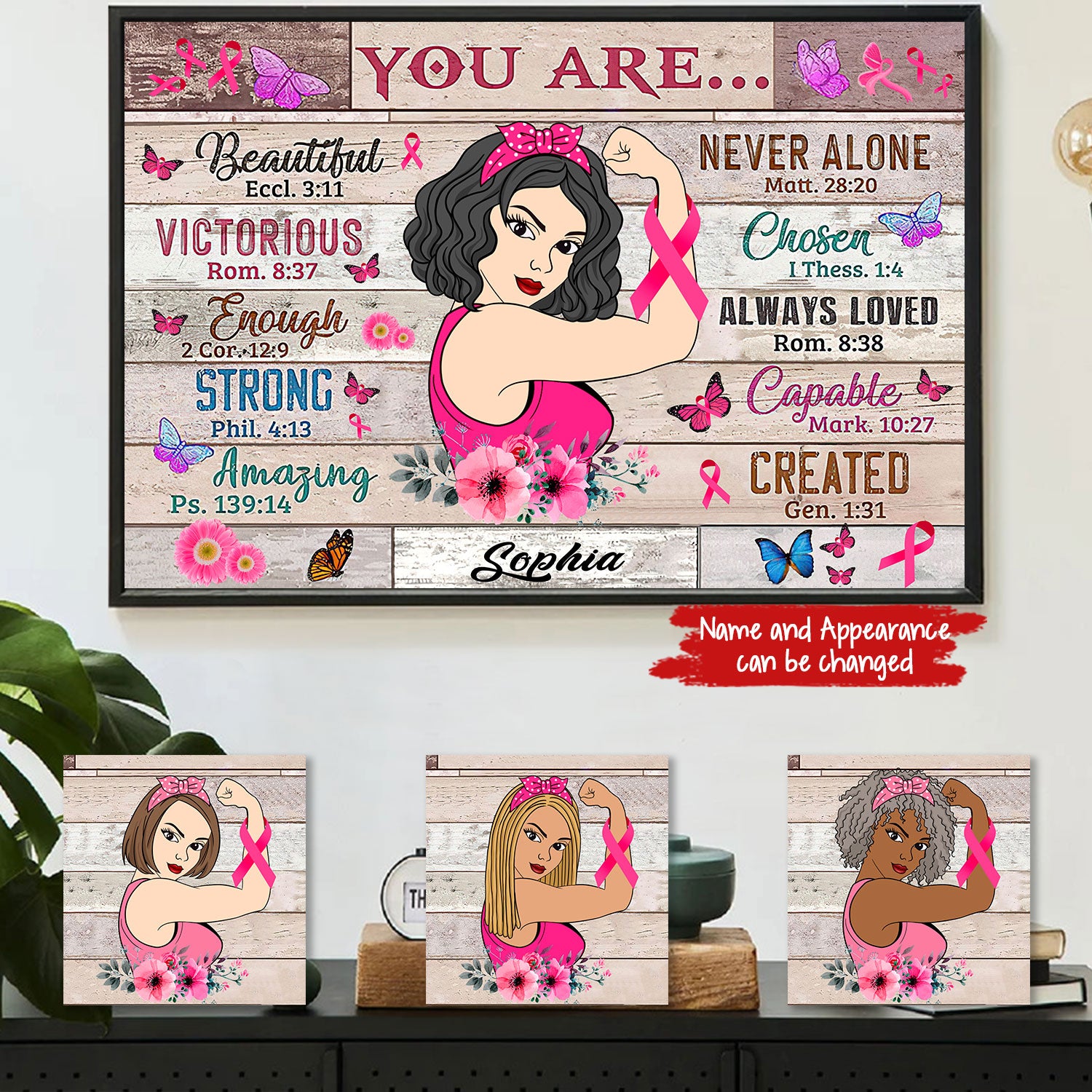 Custom You are Beautiful Poster, Custom Breast Cancer Awareness Poster, Breast Cancer Supporter Poster