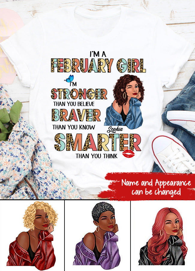 Custom February Birthday Shirt For Woman, Queens Are Born In February Gifts, Melanin Afro Woman Shirt, Black Girl Tee, Afro Queen Gift