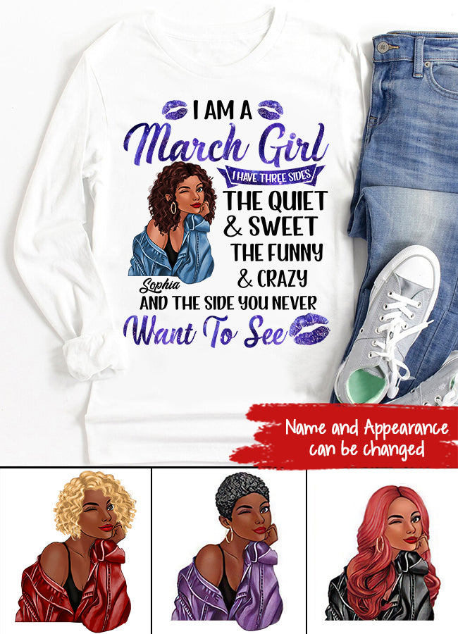 March Birthday Shirt, Custom Birthday Shirt, Queens Born In March, March Birthday Gifts, March shirts for Woman