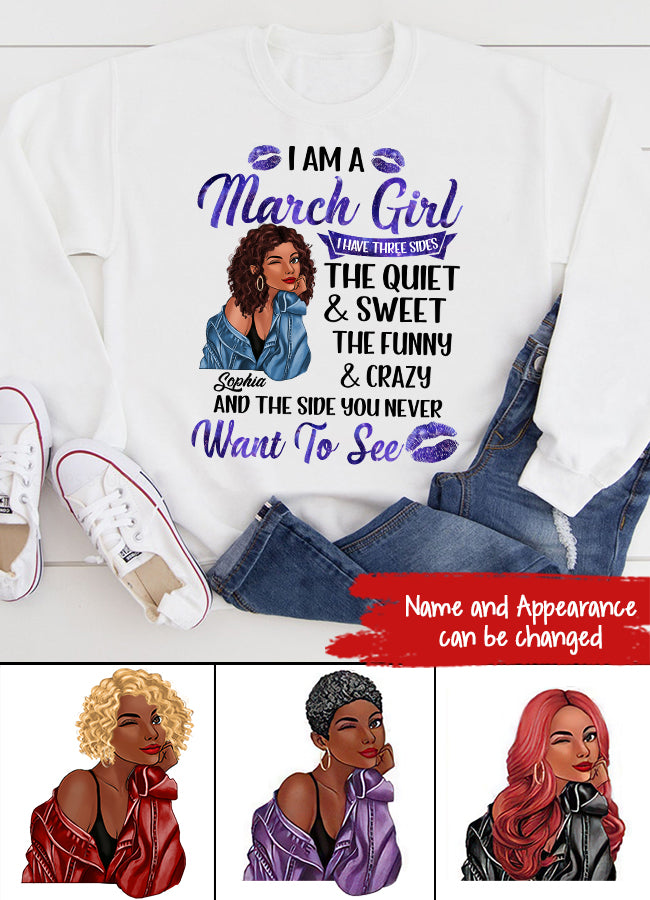 March Birthday Shirt, Custom Birthday Shirt, Queens Born In March, March Birthday Gifts, March shirts for Woman