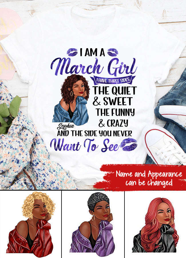 March Birthday Shirt, Custom Birthday Shirt, Queens Born In March, March Birthday Gifts, March shirts for Woman