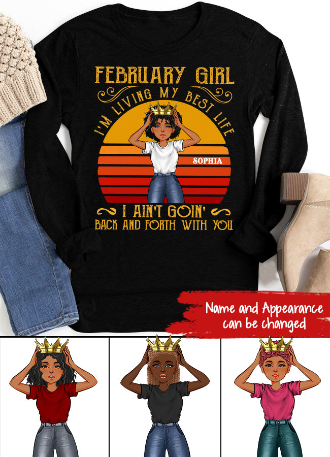 February Birthday Shirt, Custom Birthday Shirt, Queens Born In February, February Birthday Gifts, February shirts for Woman