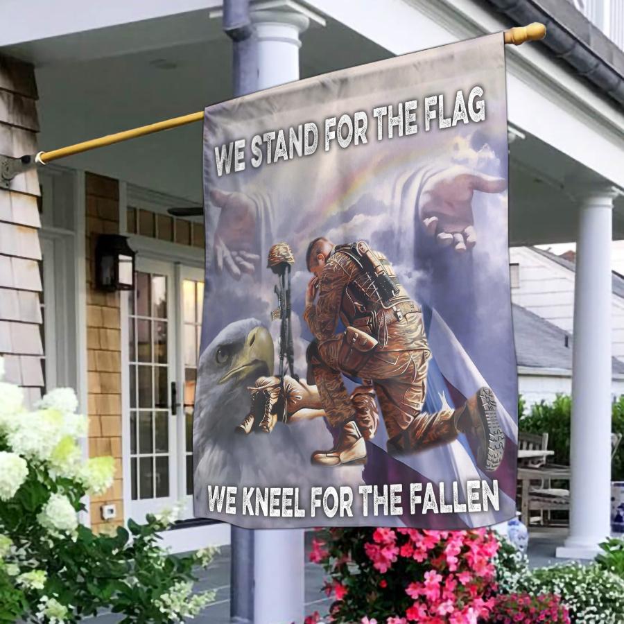 We Stand For The Flag We Kneel For The Fallen Veteran Flag