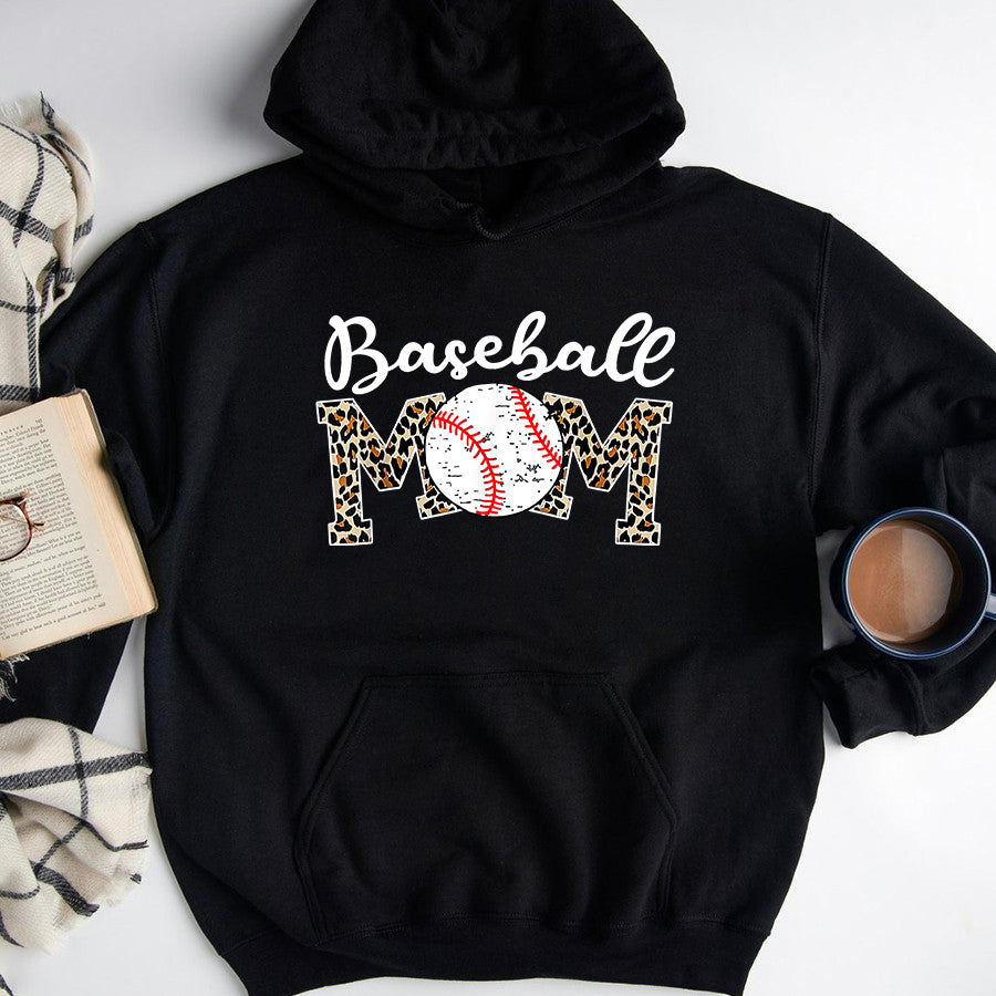 Softball Mom Shirt Softball Baseball Mom Leopard Tee Mother&#39;s Day T-Shirt Mothers Day Shirts