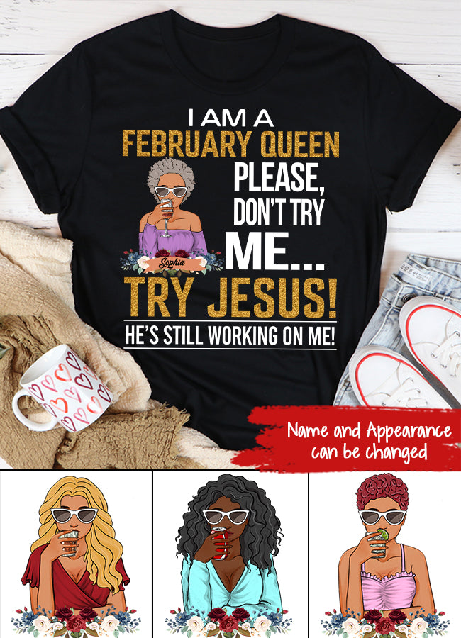 February Birthday Shirt, Custom Birthday Shirt, Queens Born In February, February Birthday Gifts, February shirts for Woman