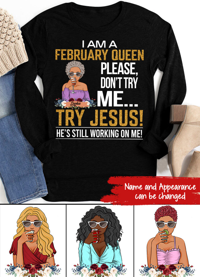 February Birthday Shirt, Custom Birthday Shirt, Queens Born In February, February Birthday Gifts, February shirts for Woman