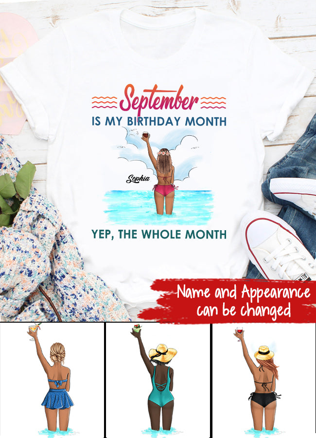 September Birthday Shirt, Custom Birthday Shirt, Queens are Born In September, September Birthday Shirts For Woman, September Birthday Gifts