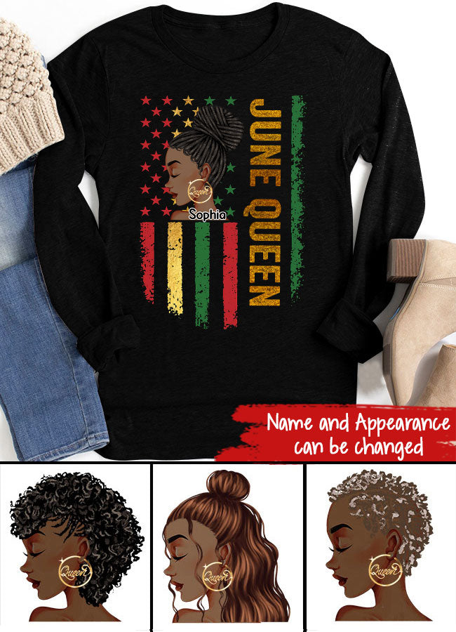 Personalized Shirt - Juneteenth T Shirt, Black Women&#39;s Juneteenth t shirt, Juneteenth shirt ideas, Black History Gift For Black Woman