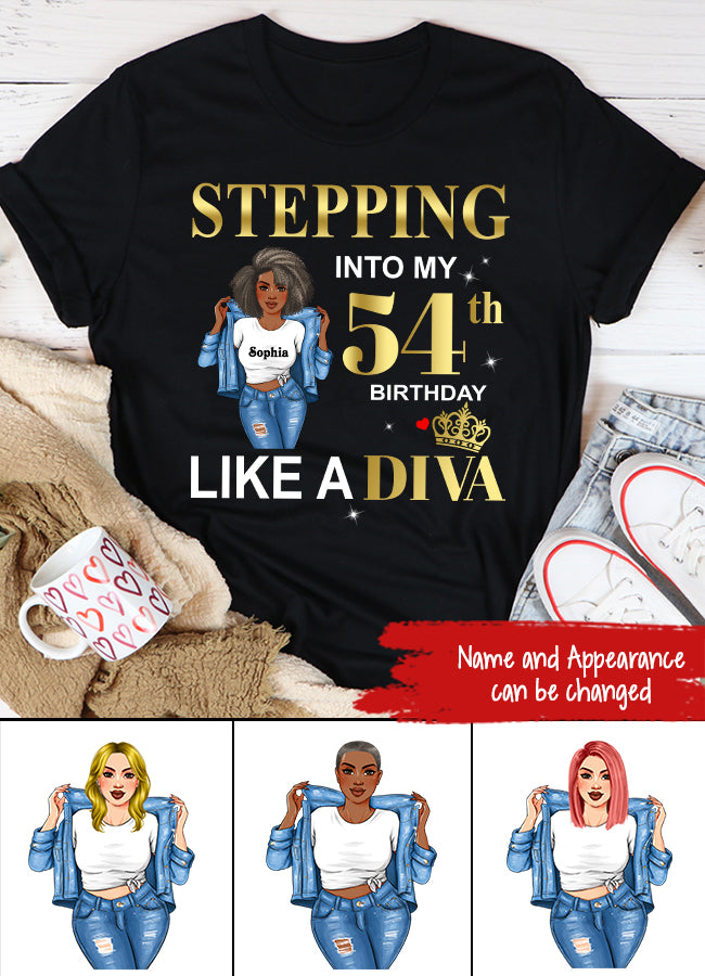 54th Birthday Shirts For Her, Personalised 54th Birthday Gifts, 54 And Fabulous Shirt, 54th Birthday Shirt Ideas, Gift Ideas 54th Birthday Woman-HCT