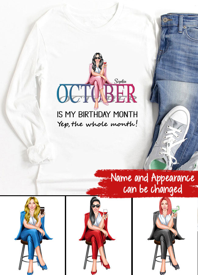 October Birthday Shirt, Custom Birthday Shirt, Queens are Born In October, October Birthday Shirts For Woman, October Birthday Gifts