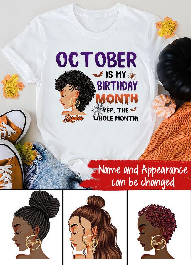 October Birthday Shirt, Custom Birthday Shirt, Queens are Born In October, October Birthday Shirts For Woman, October Birthday Gifts, Personalized Halloween, Custom halloween shirts, Personalized halloween gifts