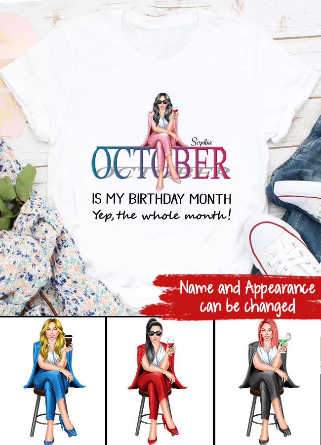 October Birthday Shirt, Custom Birthday Shirt, Queens are Born In October, October Birthday Shirts For Woman, October Birthday Gifts