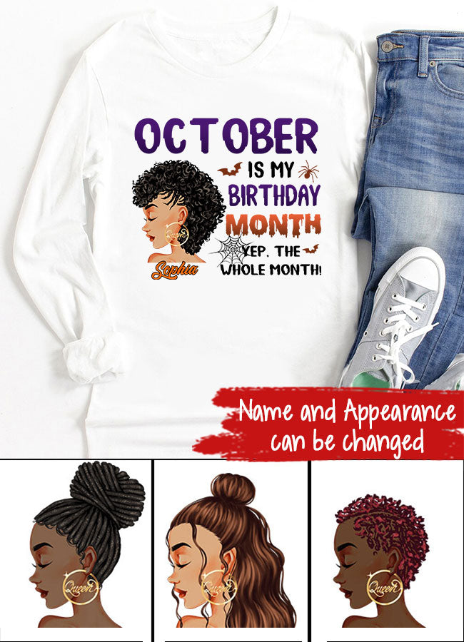 October Birthday Shirt, Custom Birthday Shirt, Queens are Born In October, October Birthday Shirts For Woman, October Birthday Gifts, Personalized Halloween, Custom halloween shirts, Personalized halloween gifts