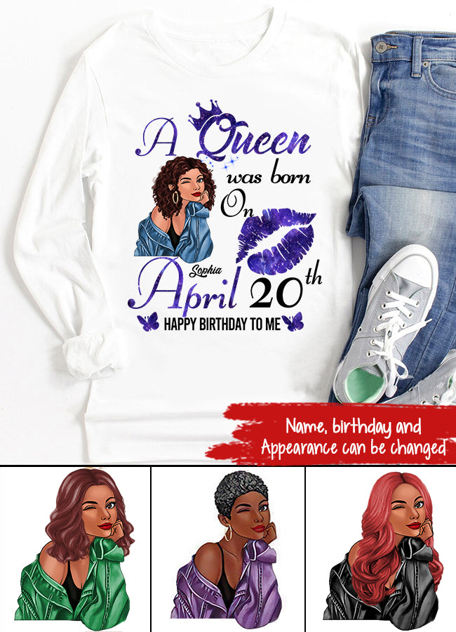 April Birthday Shirt, Custom Birthday Shirt, Queens Born In April, April Birthday Shirts For Woman, April Birthday Gifts
