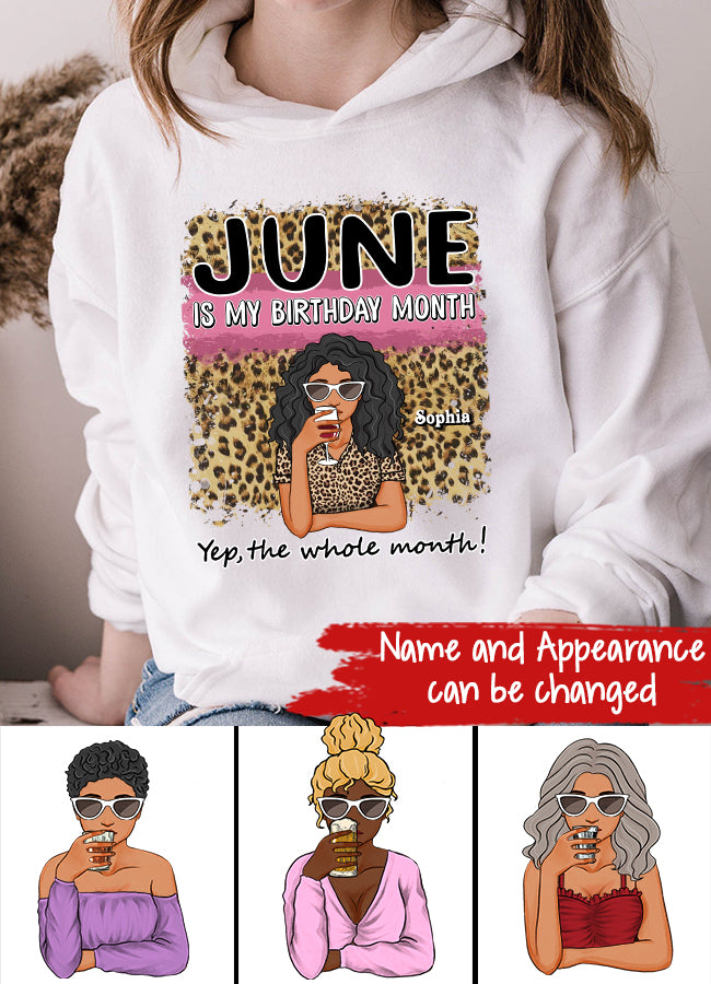 June Birthday Shirt, Custom Birthday Shirt, Queens Born In June, June Birthday Shirts For Woman, June Birthday Gifts, June Is My Birthday Month, Yep The Whole Month