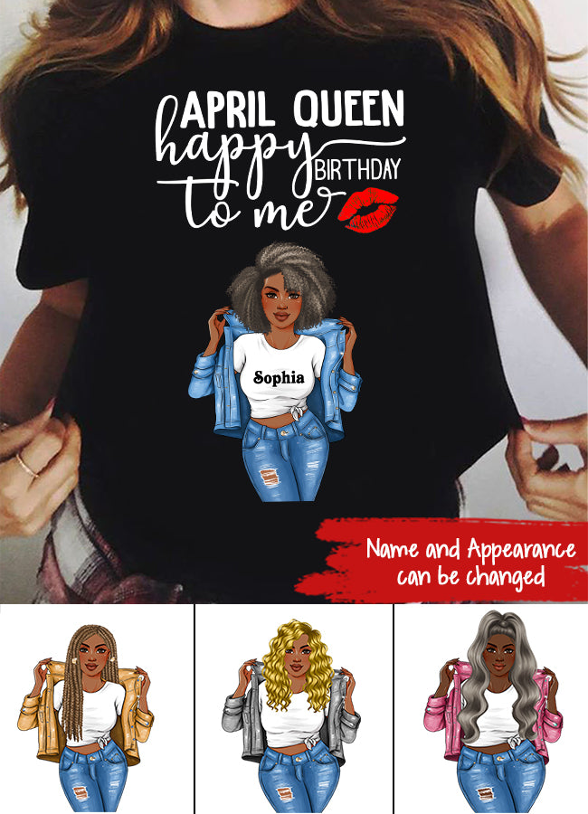 April Birthday Shirt, Custom Birthday Shirt, Queens Born In April, April Birthday Shirts For Woman, April Birthday Gifts