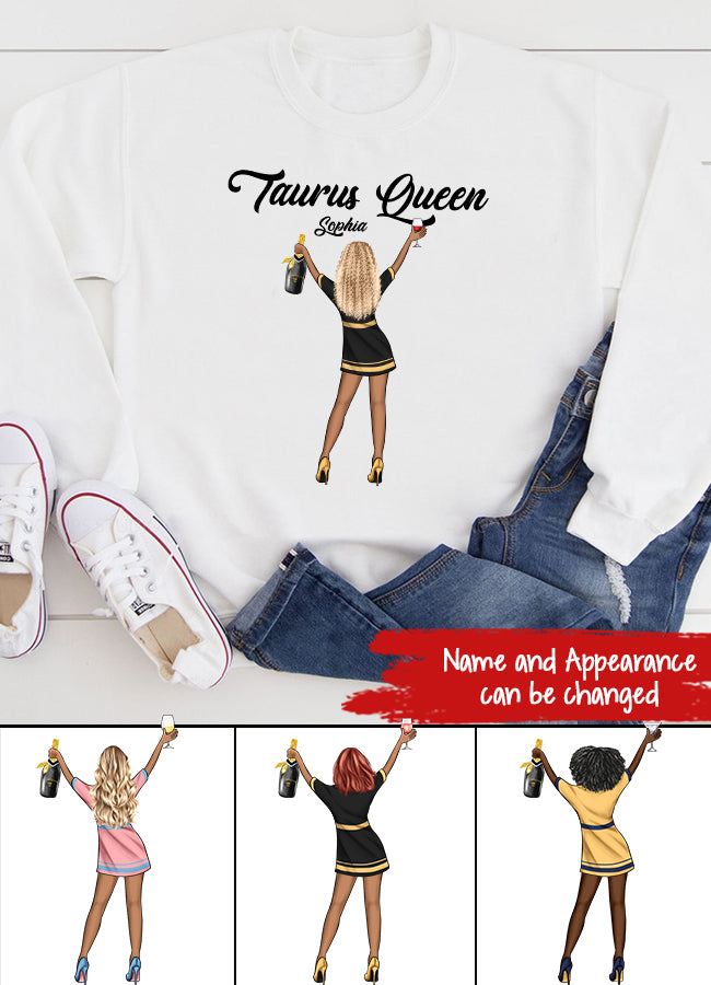 Personalized Zodiac Diva, Custom Birthday Shirt, Birthday Queen T Shirt, Taurus T Shirt For Woman, Living My Best Life