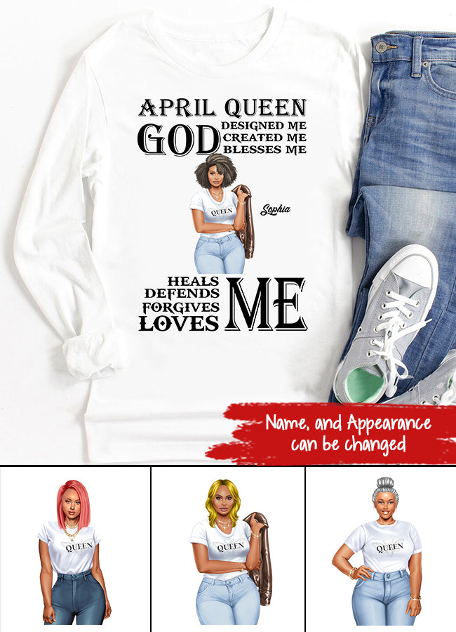 April Birthday Shirt, Custom Birthday Shirt, Queens Born In April, April Birthday Shirts For Woman, April Birthday Gifts