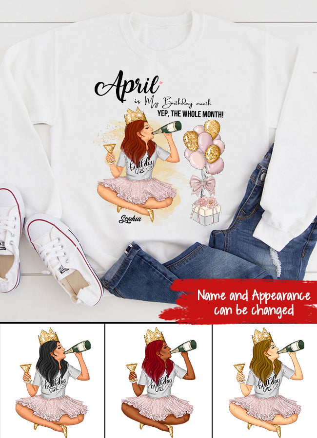 April Birthday Shirt, Custom Birthday Shirt, Queens Born In April, April Birthday Shirts For Woman, April Birthday Gifts