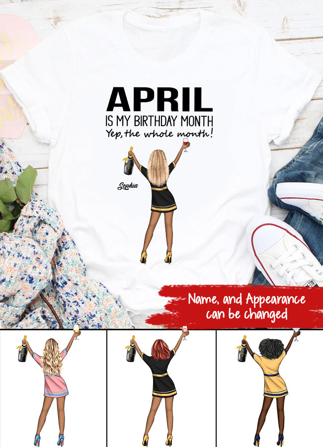 April Birthday Shirt, Custom Birthday Shirt, Queens Born In April, April Birthday Shirts For Woman, April Birthday Gifts