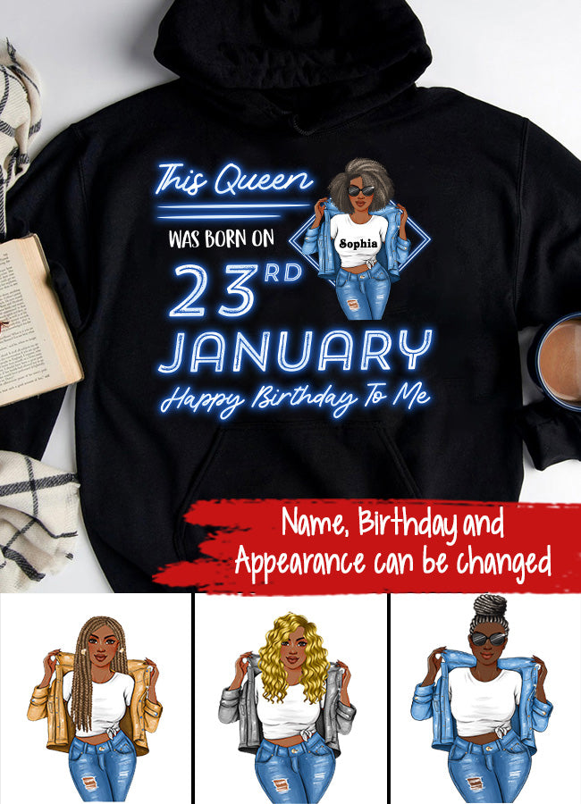 January Birthday Shirt, Custom Birthday Shirt, Queens Are Born In January, January Birthday Shirts For Woman, January Birthday Gifts