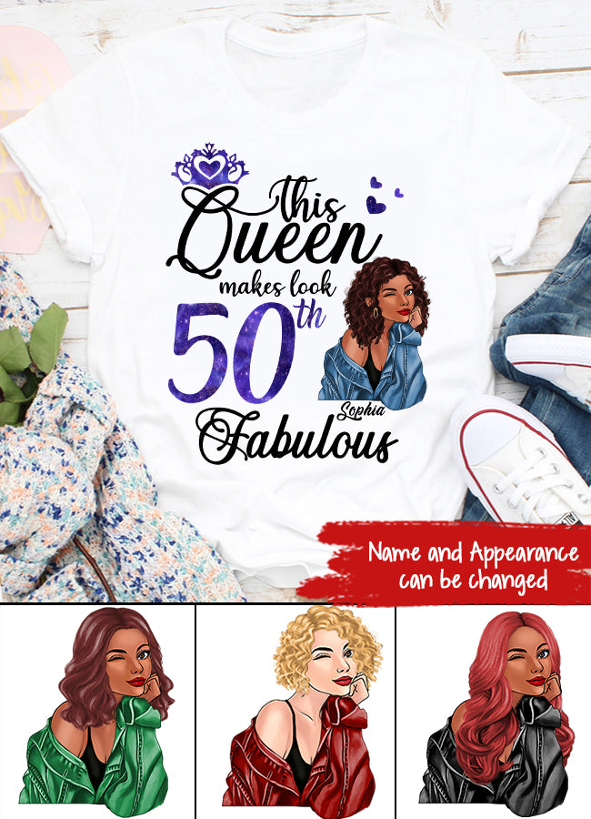 50th Birthday Shirts, Custom Birthday Shirts, Turning 50 Shirt for Women, Turning 50 and Fabulous Shirt, 1973 Shirt, Best Gifts for Women Turning 50.