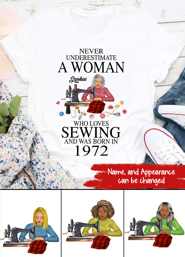 50th Birthday Shirts, Custom Birthday Shirts, Turning 50 Shirt, Gifts For Women Turning 50, 50 And Fabulous Shirt, 1973 Shirt, 50th Birthday Shirts For Her, Sewing Lover Cotton Shirt For Women