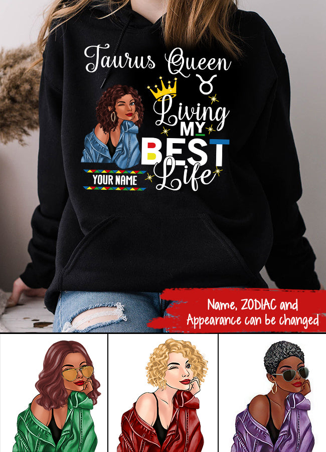 Personalized Zodiac Diva, Custom Birthday shirt, Birthday Queen T Shirt, Taurus t shirt for woman, Living my best life