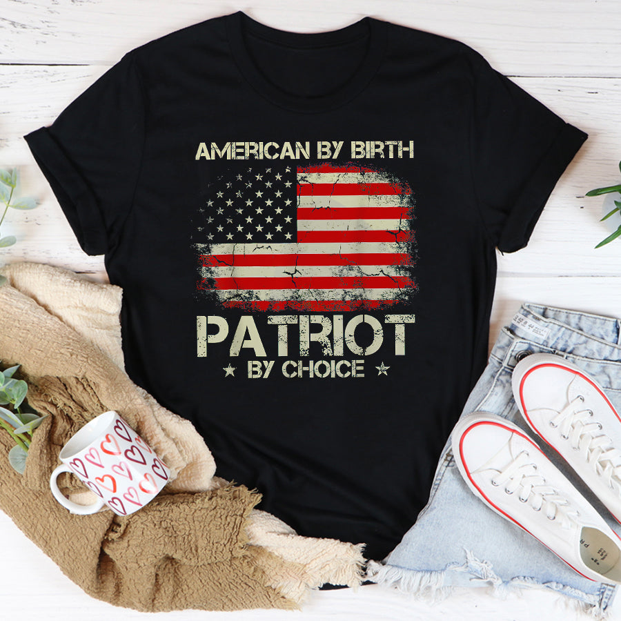Patriot Day 2022 Shirt 911 Memorial Shirts Vintage USA Flag American By Birth Patriot By Choice T-Shirt