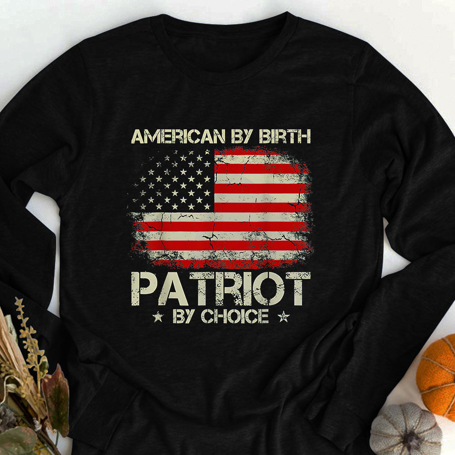 Patriot Day 2022 Shirt 911 Memorial Shirts Vintage USA Flag American By Birth Patriot By Choice T-Shirt