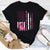 Breast Cancer Awareness Shirts No One Fights Breast Cancer Alone USA Flag Pink Ribbon T-Shirt