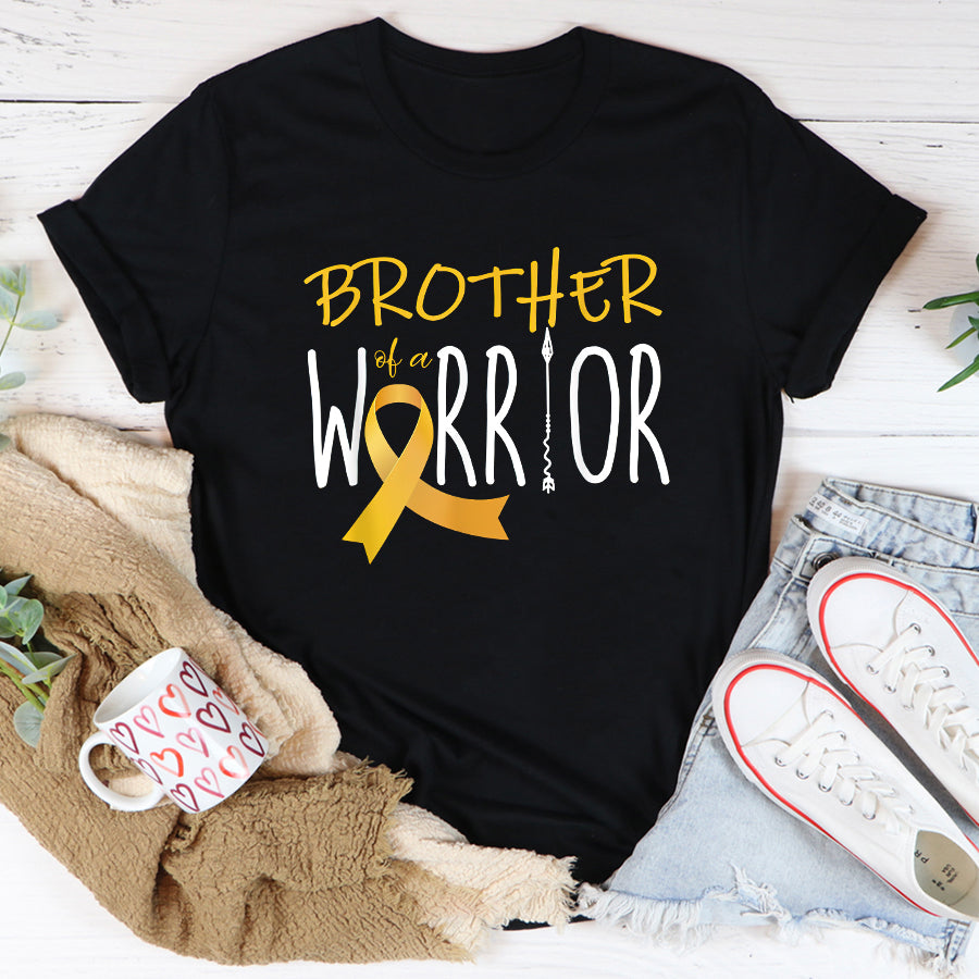 Childhood Cancer Awareness Shirt Childhood cancer awareness Brother of a warrior T-Shirt