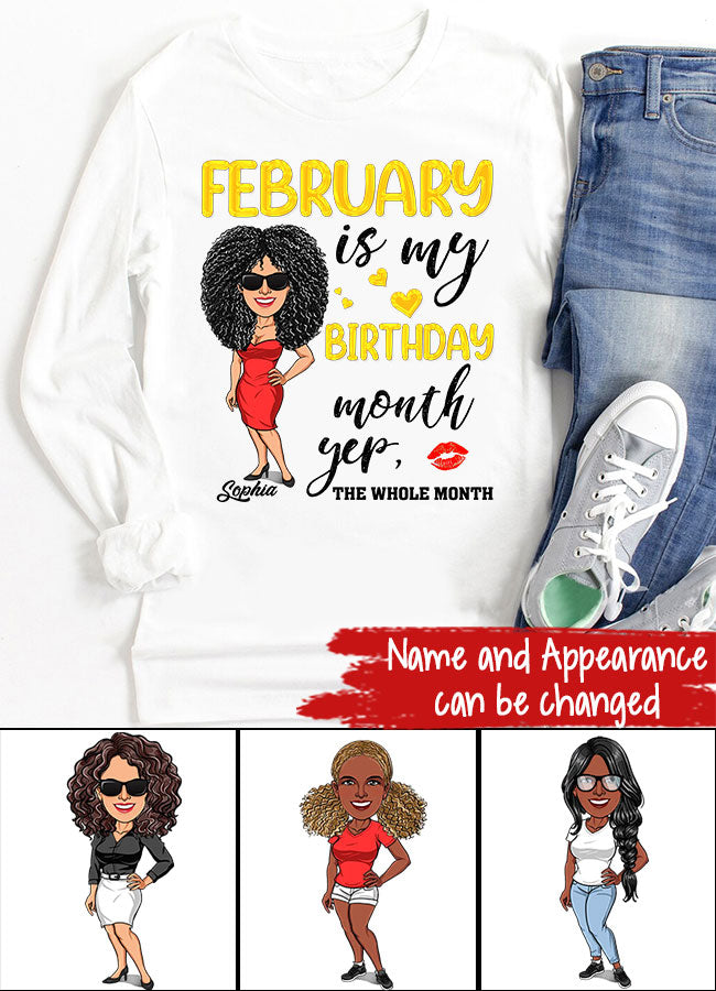 February Birthday Shirt, Custom Birthday Shirt, Queens Are Born In February, February Birthday Shirts For Woman, February Birthday Gifts