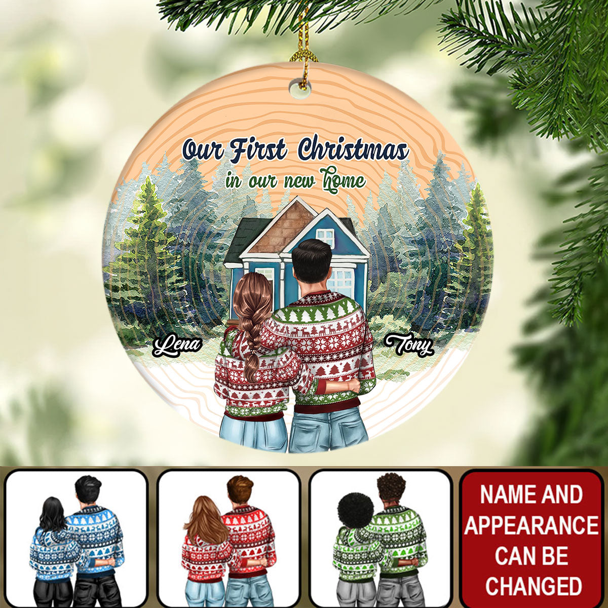 Our First Christmas At Our New Home Christmas Ornament, Personalised New Home Decoration, First Christmas New Home Gift 2022