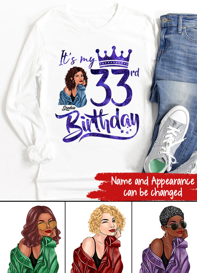 33rd Birthday Shirts, Custom Birthday Shirts, Turning 33 Shirt, Gifts For Women Turning 33, 33 And Fabulous Shirt, 1990 Shirt, 33rd Birthday Shirts For Her