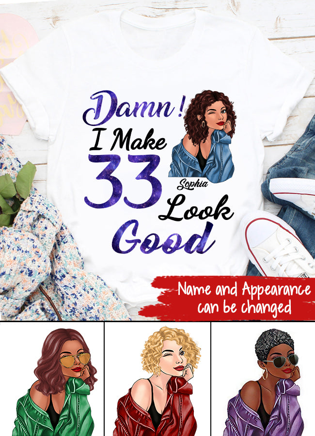 33rd Birthday Shirts, Custom Birthday Shirts, Turning 33 Shirt, Gifts For Women Turning 33, 33 And Fabulous Shirt, 1990 Shirt, 33rd Birthday Shirts For Her