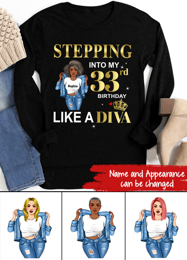 33rd Birthday Shirts, Custom Birthday Shirts, Turning 33 Shirt, Gifts For Women Turning 33, 33 And Fabulous Shirt, 1990 Shirt, 33rd Birthday Shirts For Her