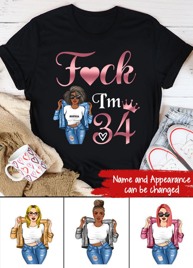 34th Birthday Shirts, Custom Birthday Shirts, Turning 34 Shirt, Gifts For Women Turning 34, 34 And Fabulous Shirt, 1989 Shirt