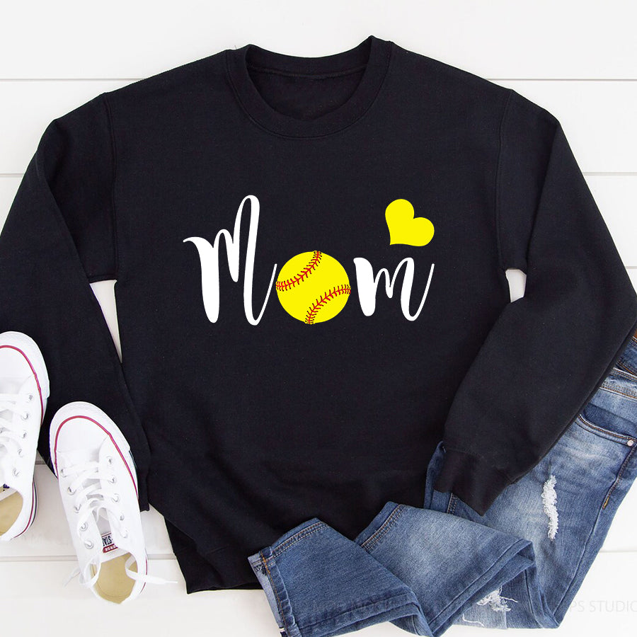 Softball Mom Shirt Love You Mom T-Shirt Mothers Day Shirts for Women