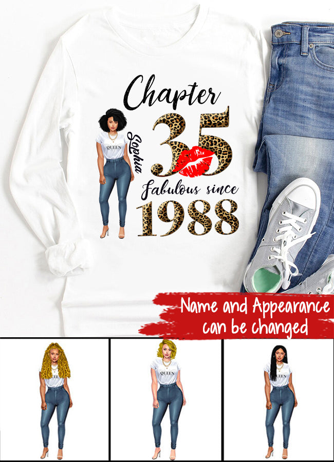 35th birthday shirts for her, Personalised 35th birthday gifts, 1988 t shirt, 35 and fabulous shirt, 35th birthday shirt ideas, gift ideas 35th birthday woman