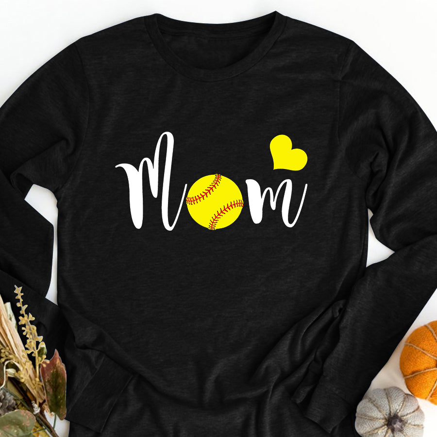 Softball Mom Shirt Love You Mom T-Shirt Mothers Day Shirts for Women