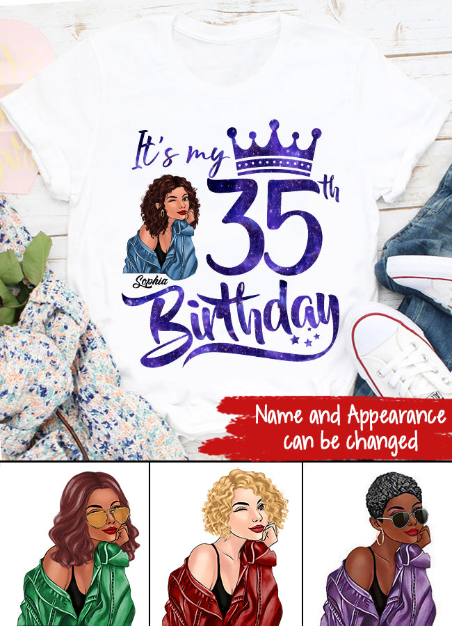 35th Birthday Shirts, Custom Birthday Shirts, Turning 35 Shirt, Gifts For Women Turning 35, 35 And Fabulous Shirt, 1988 Shirt, 35th Birthday Shirts For Her