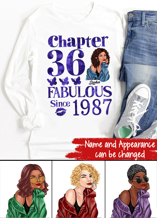 36th Birthday Shirts, Custom Birthday Shirts, Turning 36 Shirt, Gifts For Women Turning 36, 36 And Fabulous Shirt, 1987 Shirt, 36th Birthday Shirts For Her