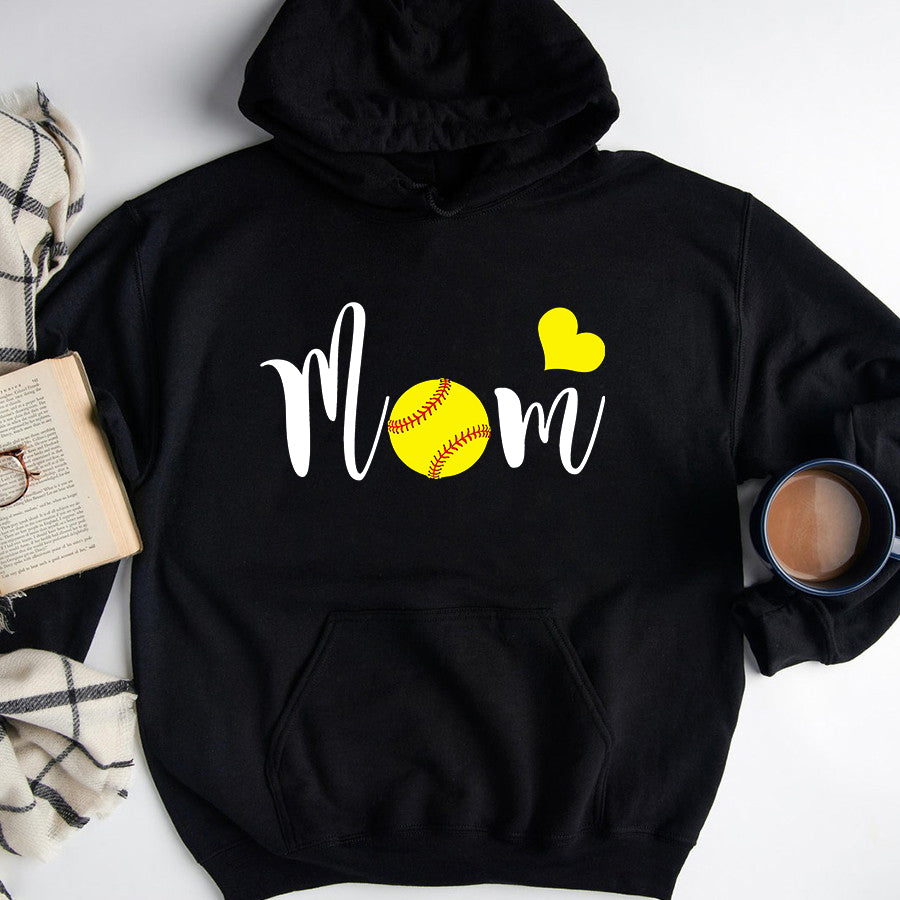 Softball Mom Shirt Love You Mom T-Shirt Mothers Day Shirts for Women