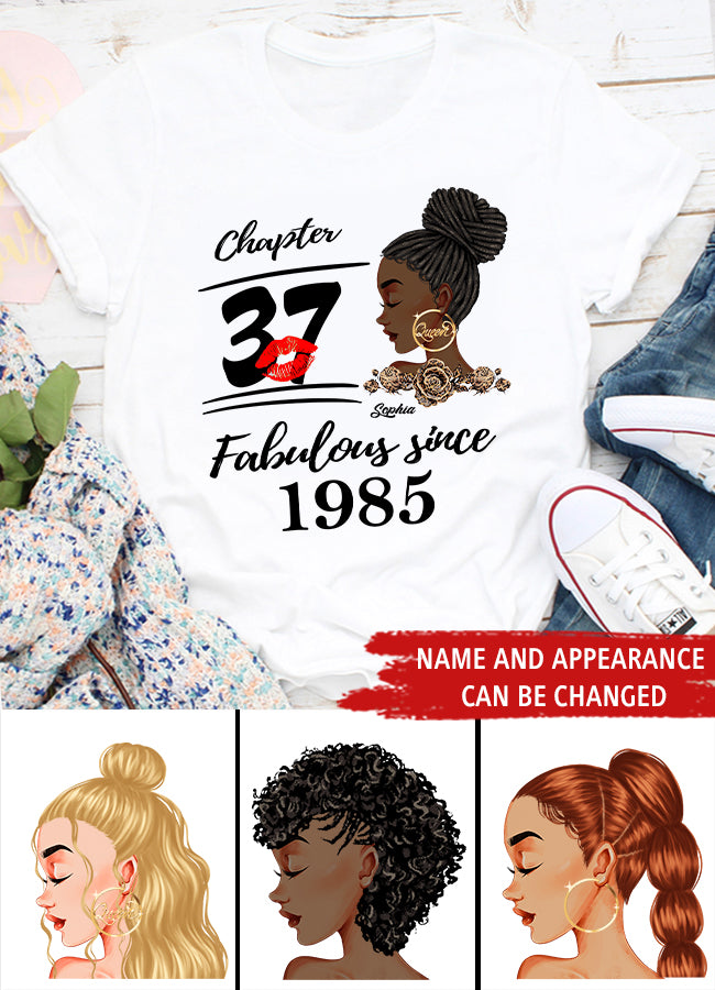 37th Birthday Shirts, Custom Birthday Shirts, Turning 37 Shirt, Gifts For Women Turning 37, 37 And Fabulous Shirt, 1985 Shirt, 37th Birthday Shirts For Her