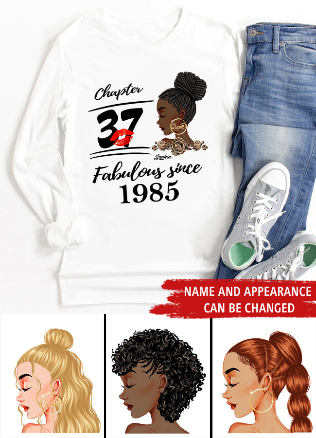 37th Birthday Shirts, Custom Birthday Shirts, Turning 37 Shirt, Gifts For Women Turning 37, 37 And Fabulous Shirt, 1985 Shirt, 37th Birthday Shirts For Her