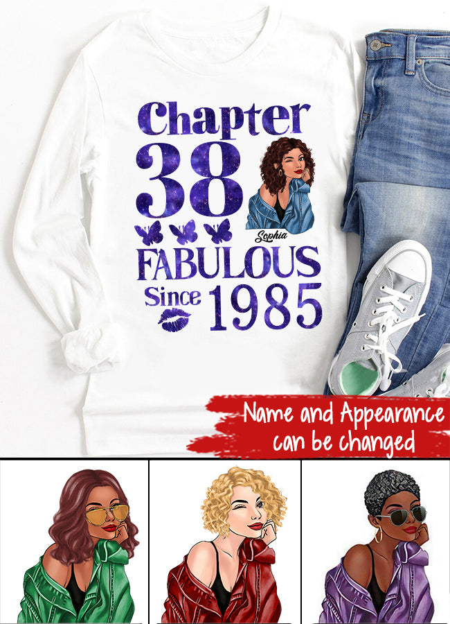 38th Birthday Shirts, Custom Birthday Shirts, Turning 38 Shirt, Gifts For Women Turning 38, 38 And Fabulous Shirt, 1985 Shirt, 38th Birthday Shirts For Her