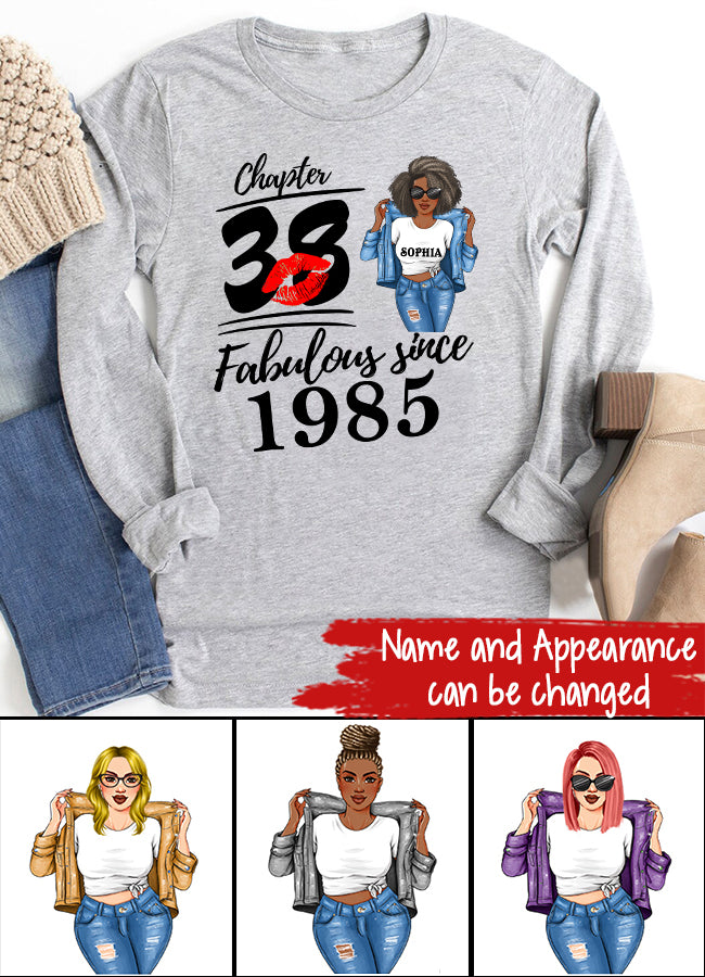 38th Birthday Shirts, Custom Birthday Shirts, Turning 38 Shirt, Gifts For Women Turning 38, 38 And Fabulous Shirt, 1985 Shirt, 38th Birthday Shirts For Her