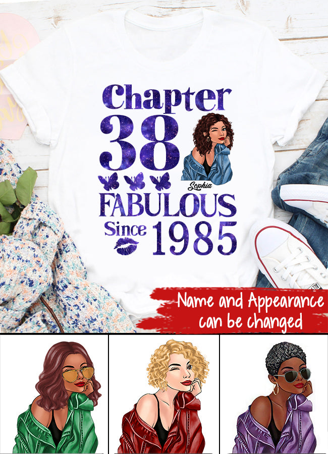 38th Birthday Shirts, Custom Birthday Shirts, Turning 38 Shirt, Gifts For Women Turning 38, 38 And Fabulous Shirt, 1985 Shirt, 38th Birthday Shirts For Her